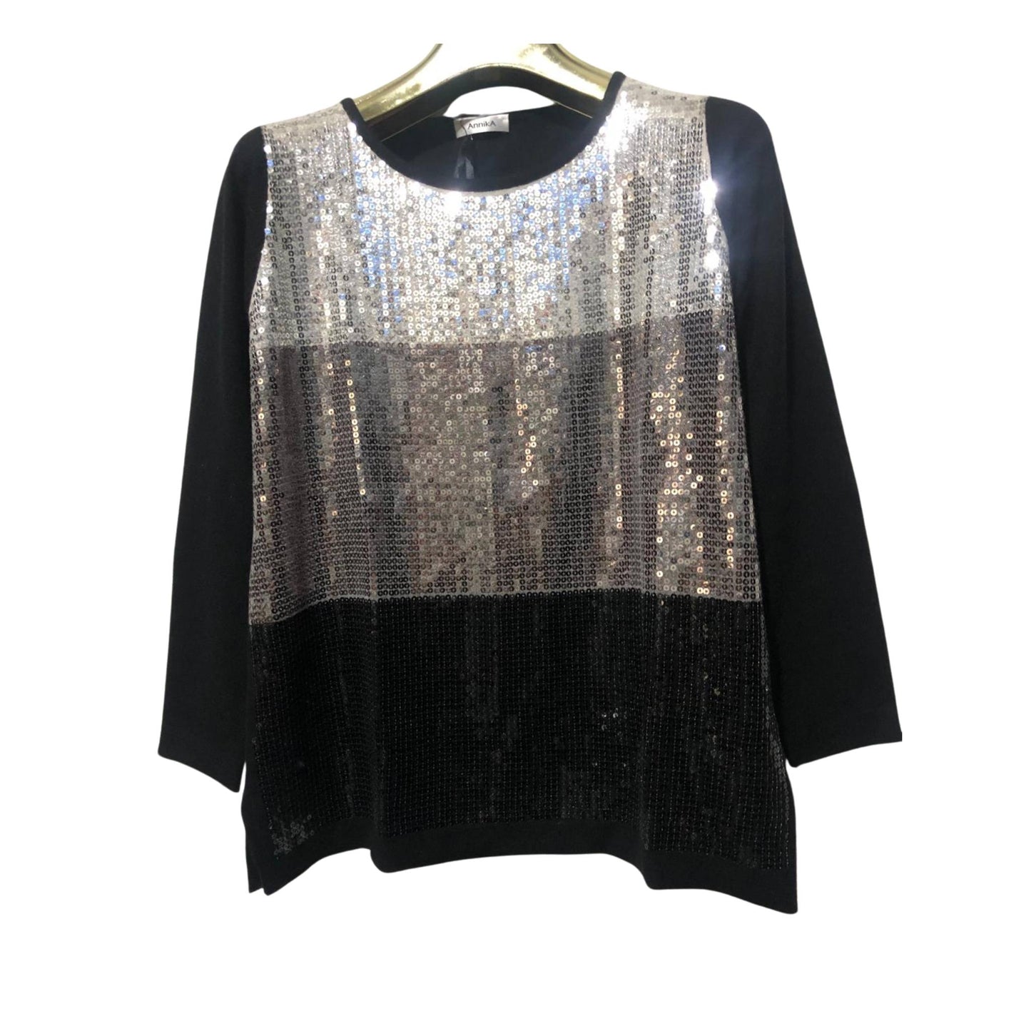 Maglia con motivo in paiette