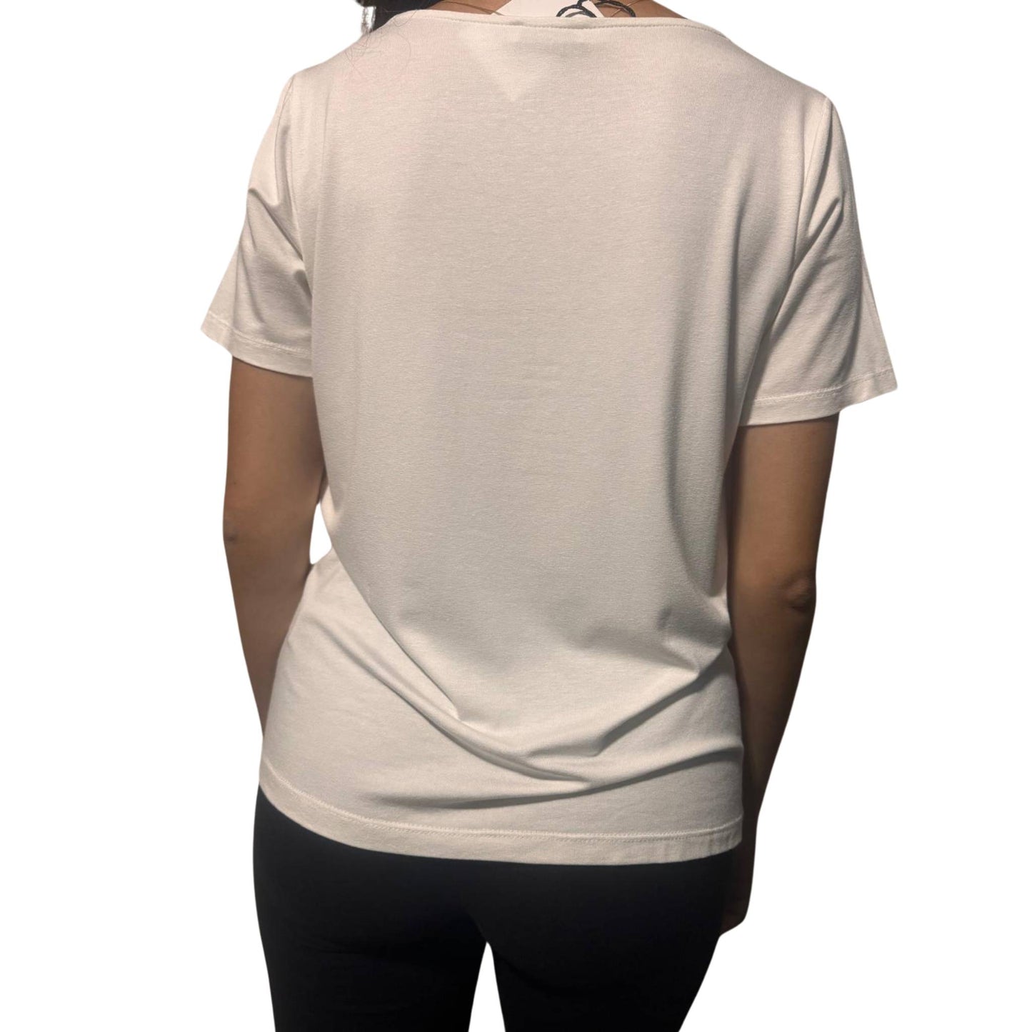 T-shirt collo a cascata