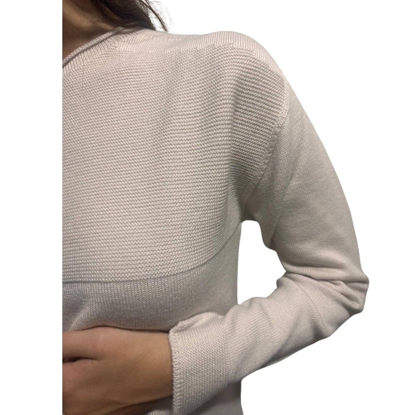 Maglia in pura lana merino con spacchetti