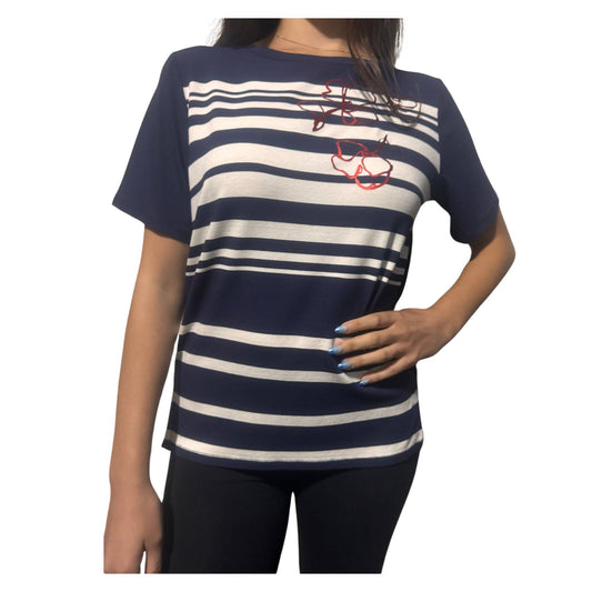 T-shirt girocollo rigata