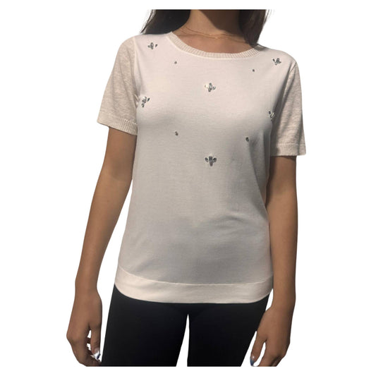 T-shirt in lino e cotone