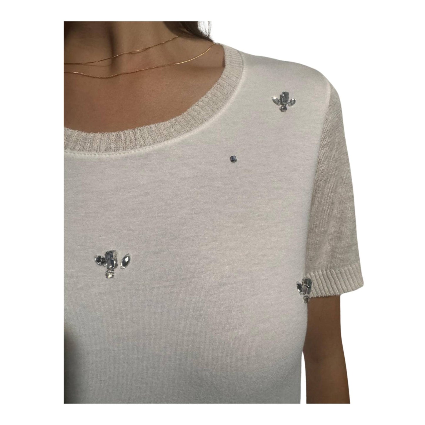 T-shirt in lino e cotone
